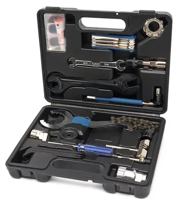 Immagine prodotto di Kit-set riparazione biciclette, utensili a mano, valigetta multifunzionale, strumenti per bicicletta, 18 pezzi Hbm