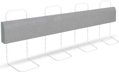 Produktbild von Bettizia 200cm Bettgitter Bettschutzgitter Kinderbettgitter für Kinder Höhenverstellbar 5-Loch Rausfallschutz Babybettgitter für Familienbett und Kinderbett Leinen Grau