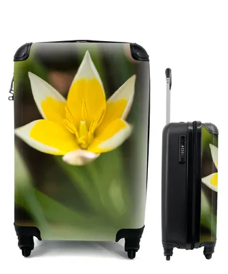 Produktbild von MuchoWow® Koffer Handgepäck Trolley Rollkoffer Kleine Reisekoffer mit 4 Rollen - Blume - Garten - Gelb - Cabin Size < 55x40x23 cm & 55x40x20 cm - Fotokoffer - Kabinenkoffer - Boardgepäck - Reise-Box - Reisekoffer - Reisegepäck - Koffer mit Bild - Trolley für Kinder