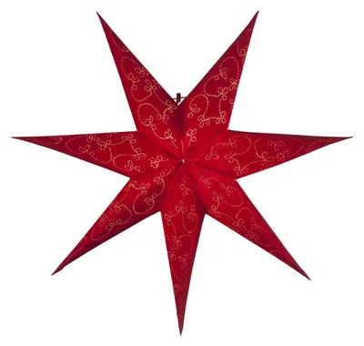 Produktbild von Star Trading Papierstern Decorus ohne Kabel Geschenkbox Ø63cm, Leichte Dekorationsfigur, Rot, 630 mm, 630 mm, 150 mm, 1 Stück(e)