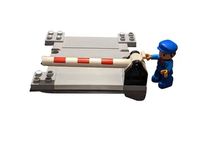 Image de LEGO® DUPLO® Passage à niveau avec barrière et gardien NOUVEAU ! Quantité 1x