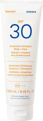 Zdjęcie produktu dla Korres Yoghurt Emulsja ochronna do ciała i twarzy SPF30, 250 ml