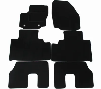 Produktbild von J&J AUTOMOTIVE | Velours Fußmatten Autotepiche Passend Für Ford S-Max 5-Sitzer 2007-2010, 4-tlg, Genaue Passform, rutschfeste Untregrund, Verstärkt Im Pedalbereich, mit Befestigungen