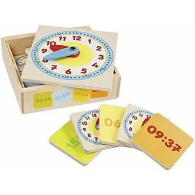 Image de Horloge éducative dans une boîte en bois