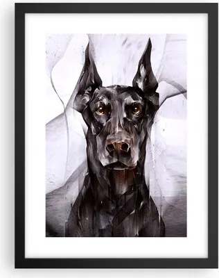 Produktbild von Gerahmtes Poster - Schwarzer Rahmen - Hund Abstraktion - 30x40 cm - Wand Bild - Wanddeko - Wandbilder - Kunstposter - Wandposter - Bilderrahmen - Bilder - Kunstdruck - Wandbild - P2BPA30x40-3999