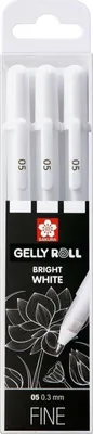 Produktbild von SAKURA Gelschreiber Gelly Roll 05 bright white 3 Stück Kunststoffetui