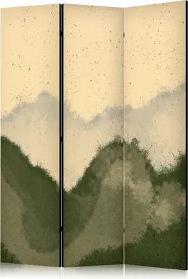 Produktbild von Neuheit! Dekorativer Paravent Raumteiler Trennwand Foto-Paravent Spanische Wand XXL 135x172 cm Doppelseitig Minimalism Bergen f-A-10175-z-a