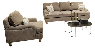 Produktbild von Stilvolles Wohnzimmer-Set aus 3-Sitzer und Sessel