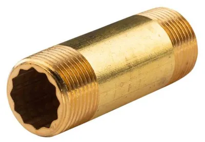 Produktbild von Messing Gewinde-Fitting Distanz Doppelnippel 1'-1' L= 90 mm, schwere Ausführung