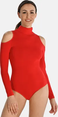 Produktbild von Teyli Body mit halbem Rollkragen mit Armausschnitten Janett Female 2445 rot S