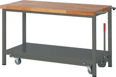 Produktbild von STIER Werkbank Premium mit abs. Fahrgestell BxTxH 1500x700x880 mm