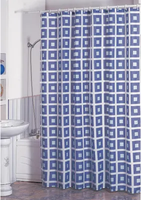 Produktbild von MSV Duschvorhang Quadrat Blau