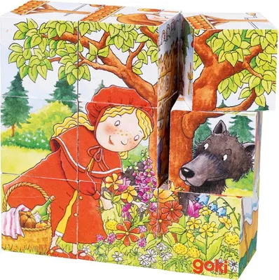Produktbild von goki 57542 Würfelpuzzle Märchen, bunt