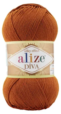 Strickgarn ALIZE DIVA Sommerwolle Häkelgarn Wolle Sommer Stricken Häkeln kupferorange