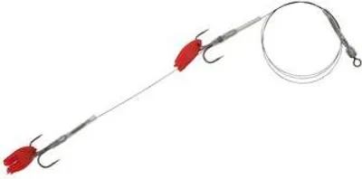 Produktbild von Quantum Titanium Wire Leader 2 Haken 50cm 5kg Köderfischsystem