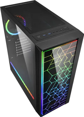 Produktbild von Gaming PC - Ryzen 5 5600G 6x 4,4GHz - 32GB RAM - 1TB M.2 SSD - SHARKOON RGB Gehäuse mit gehärtetem Glas - WLAN