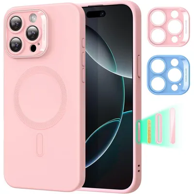 Obrázok produktu pre Puzdro pre iPhone 16 Pro Max, MagSafe, ružová, silikónové, nárazuvzdorné, s vnútornou výstelkou z mikrovlákna