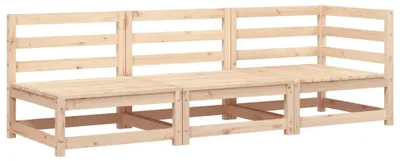 Produktbild von vidaXL Gartensofa 3-Sitzer Massivholz Kiefer