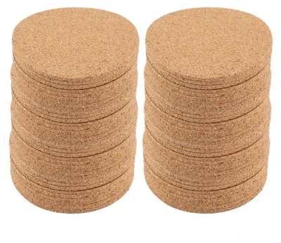 Image de Sous-verres - Dessous de verre en bois - Sous-verres pour verres - Dessous de plat - Antidérapant - Résistant à la chaleur - 9 cm (100 pièces) - Dessous de tasse