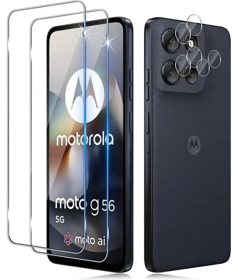 Productafbeelding van Beschermfolie voor de Motorola Moto G56 5G, 2x schermbeschermfolie, 2x camera beschermfolie, 9H hardheid, HD