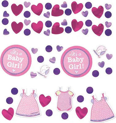 Produktbild von amscan Konfetti Shower With Love - Girl 34 g