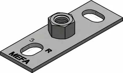 Obrázok produktu pre MEFA základná doska typ I, pripojenie M12 doska 108x35x4 mm, 1 ks.