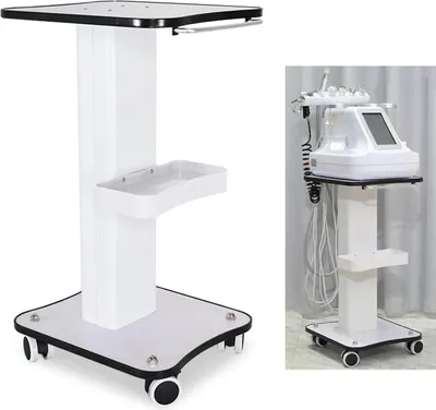Produktbild von Kosmetikwagen - 3-stöckiger Rollwagen - Freistehend - Mobile Ablage für Salon, Spa und Klinik - Weiß