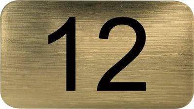 Produktbild von Nummernschild selbstklebend, 35 x 20 mm, Type 12, Kunststoff gold metallic