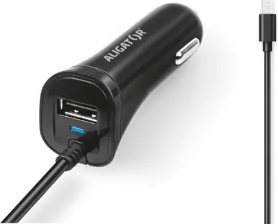 Immagine prodotto di Caricabatterie per auto a coccodrillo 2xUSB uscita 2,4A, nero