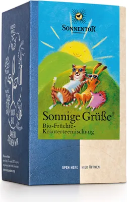 Produktbild von Sonnentor 02533, Herbal & fruit tea, 45 g, Apfel, Hibiskus, Citronella, Minze, Hagebutte, Erdbeere, 2,5 g, Hagebutten Zitronengras Apfelstücke Feinschnitt Krauseminze Hibiskus ..., 18 Stück(e)