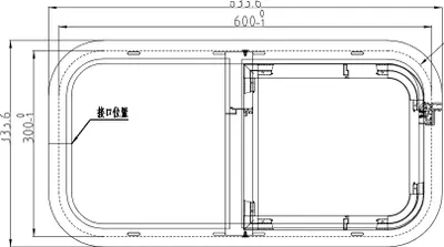Zdjęcie produktu dla Okno na zamek błyskawiczny, trwała aluminiowa rama, zintegrowana moskitiera, 600x300mm