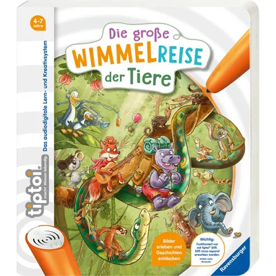Produktbild von Ravensburger tiptoi® Buch Die große Wimmelreise der Tiere