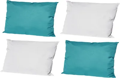 Produktbild von JACK 4x Outdoor Lounge Kissen 30x50cm viele Farben Dekokissen inkl. Füllung Wasserfest Sitzkissen Garten Stuhl, Farbe:2x Elfenbein - 2x Petrol