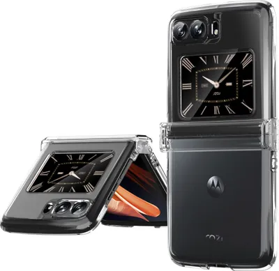 Produktbild von Moto Razr 2022 Hülle, Scharnierschutz Matt PC Stoßfest Kratzfest Schutzhülle für Motorola Moto Razr 2022 Transparent