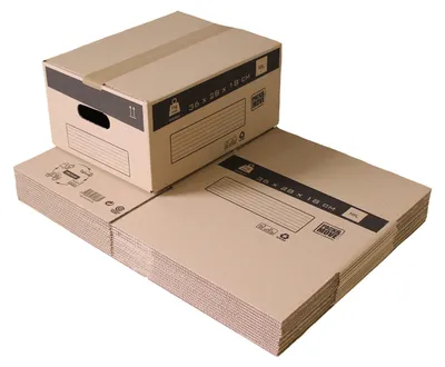 Image de Cartons de déménagement pour livres et petits objets, 18 litres - Lot de 20 pièces