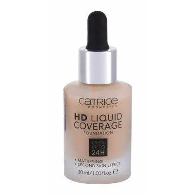 Zdjęcie produktu dla CATRICE HD Liquid Coverage, Buteleczka z kroplomierzem, Płynny, Uniwersalne, Matujący, Wszystkie odcienie skóry, Beżowy