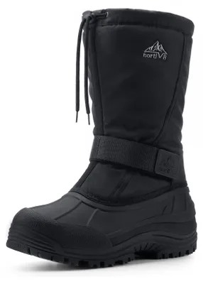 Produktbild von NORTIV 8 Herren wasserdichte Winter-Schneestiefel,Schwarz-2,47 – Größe 47 EU, Schwarz 2