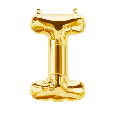 Produktbild von Folienballon Buchstabe I, gold, ca. 40 cm, für Luftbefüllung