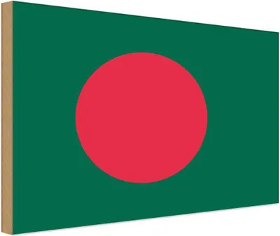Produktbild von vianmo Holzschild 20x30 cm Bangladesch Bangladesh Flagge Fahne Wappen