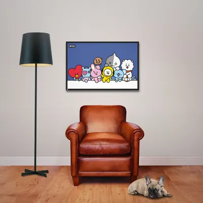 Obrázek produktu pro BT21 - Plakát - Skupina + 1 balení pásků tesa Powerstrips® - Obsah 20 kusů