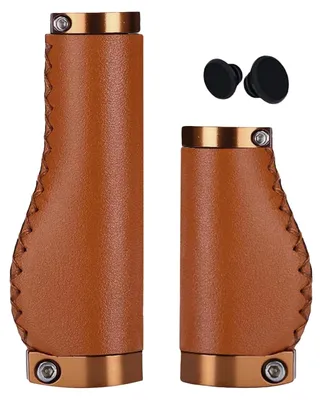 Obrázek produktu pro Ergonomické kožené gripy na kolo pro MTB