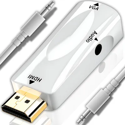 Produktbild von HDMI VGA Adaptér Kábel Adaptér so stereo zvukom 1080P 60HZ Konvertor Starý PC TV monitor Projektor AV HDTV Prenos zvuku Laptop Notebook Retoo