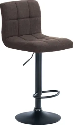Produktbild von CLP Barhocker Calma Stoff 360 drehbar und höhenverstellbar braun Gestell Farbe schwarz