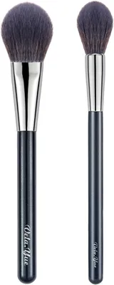 Obrázek produktu pro Sada štětců na make-up: 2 štětce na rumenku a zvýrazňovač, vhodné pro pudr a zvýrazňovače