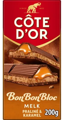 Immagine prodotto di Tavoletta di cioccolato Côte d'Or BonBonBloc pralinato caramello 200g
