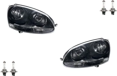 Obrázek produktu pro Johns, passend für VW Golf Scheinwerfer 5 Set links & rechts chr.schw. 10/03- mit H7/H7