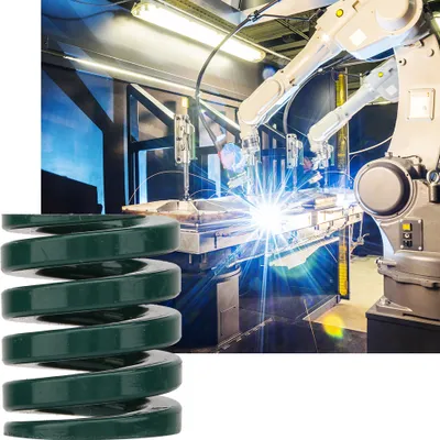 Imagen del producto de 2 resortes de molde de alta capacidad, con un diámetro exterior de 25 mm y un diámetro interior de 12,5 mm, color verde (TH25*50 mm)