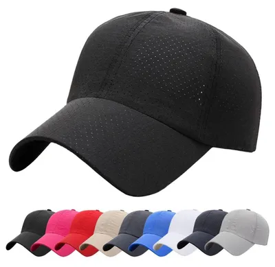 Immagine prodotto di Cappello da baseball da uomo, rete traspirante, ad asciugatura rapida, regolabile, colore nero, taglia unica