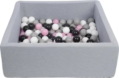 Produktbild von Ballebad 90x90cm mit 150 Ballen Schaumstoffrand waschbar