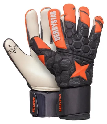 Produktbild von DERBYSTAR APS Hexasoft Pro II Torwarthandschuhe inkl. Tasche orange/grau 8